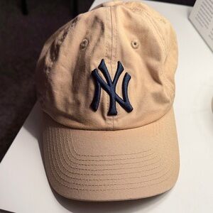 Baseball Cap with Navy Logo